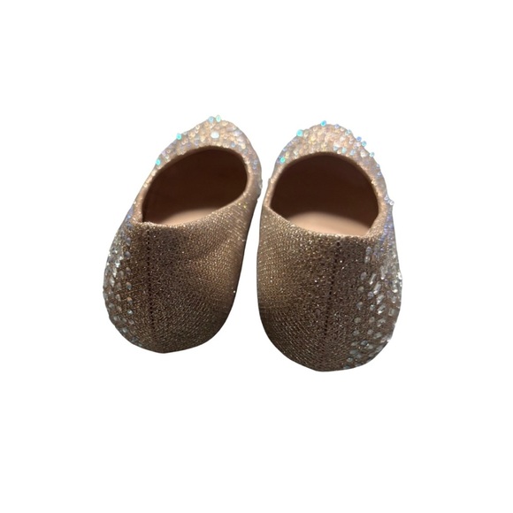 Link Gold embellished kitten heel shoes youth size 4 gems and sparkle - Picture 3 of 8